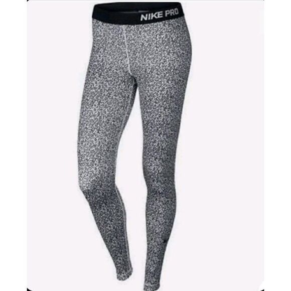 Nike Pro Women's Leggings Mid Rise Training Animal Print Running Tights XS NWOT - Picture 2 of 8